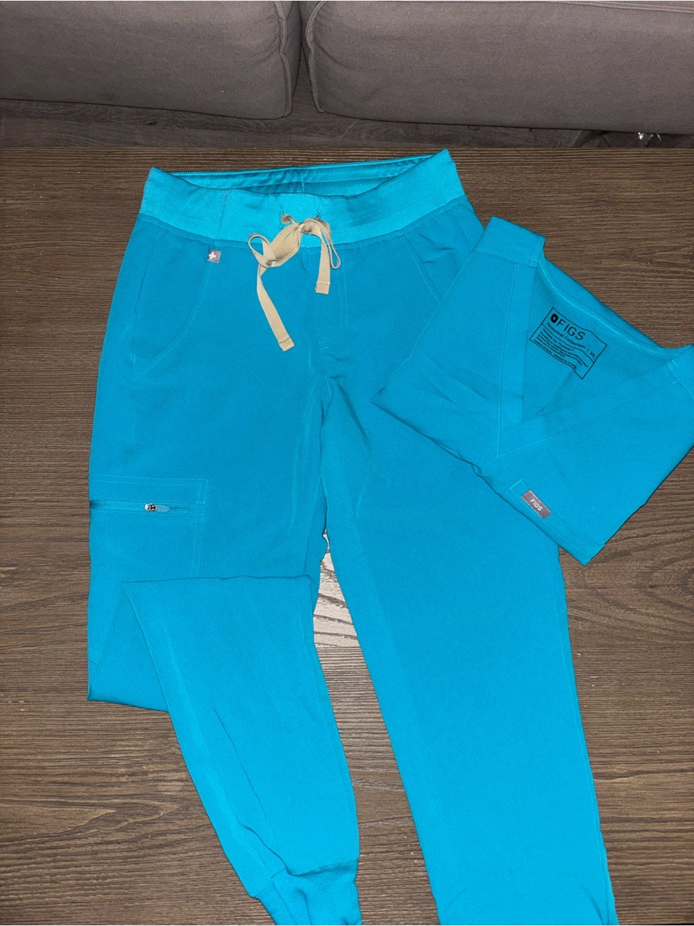 FIGS Teal Scrub Set Catarina XS + Zamora XXS Tall